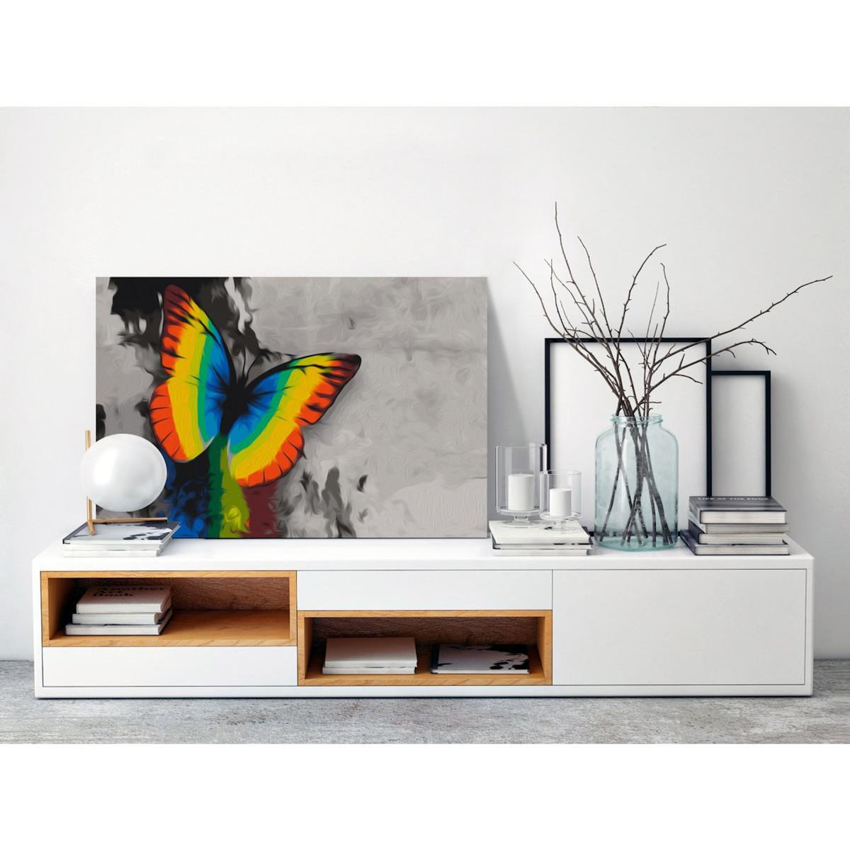 Paris Prix Tableau à Peindre Soi-Même  Colourful Butterfly  40x60cm