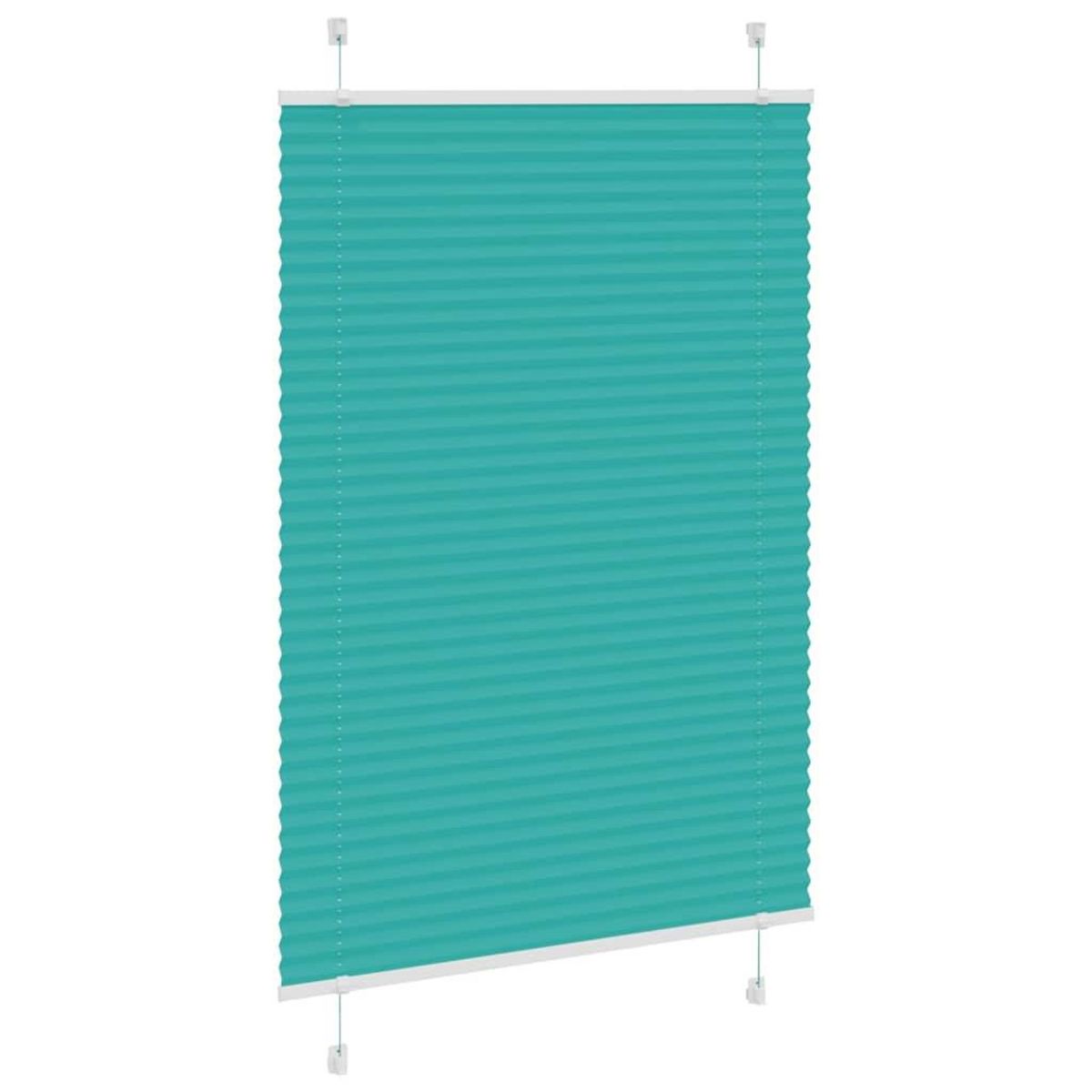 VIDAXL Store plisse vert petrole 100x100 cm largeur du tissu 99,4cm