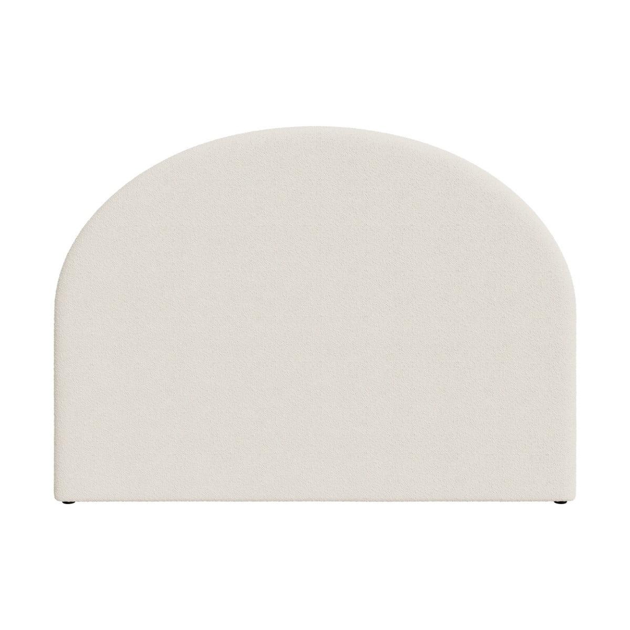 MAISON PAVANE Tête de lit en tissu bouclé beige 160 cm-eva