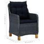 Voir la diapositive 6 : VIDAXL Mobilier a dîner 9 pcs avec coussins Resine tressee Gris fonce