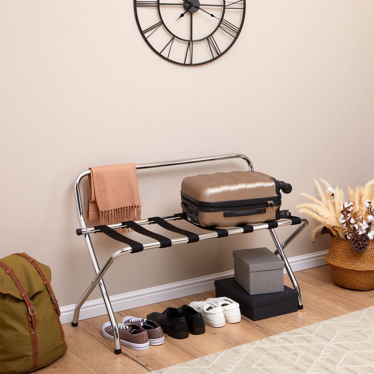 IDIMEX Porte-valise VALISE, structure pliable en métal