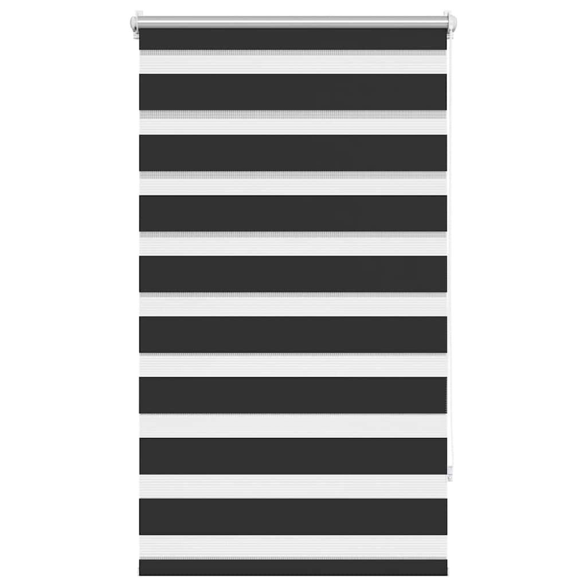 VIDAXL Store venitien zebre 90,9 x 150 cm, largeur du tissu 86,7 cm, noir