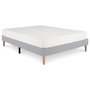 Voir la diapositive 4 : IDIMEX Sommier tapissier BREST 160 x 200 cm revêtement tissu