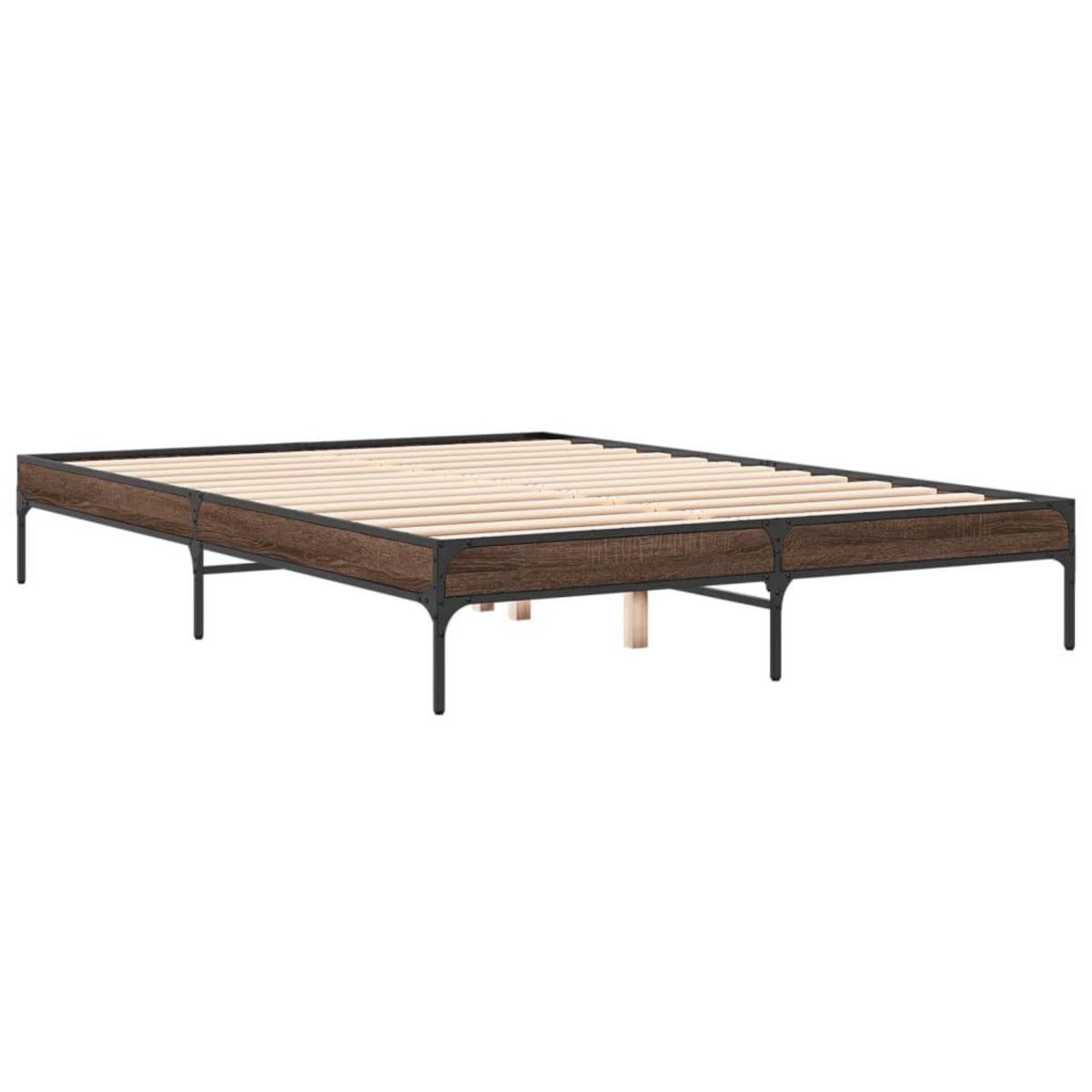 VIDAXL Cadre de lit sans matelas chene marron 150x200 cm