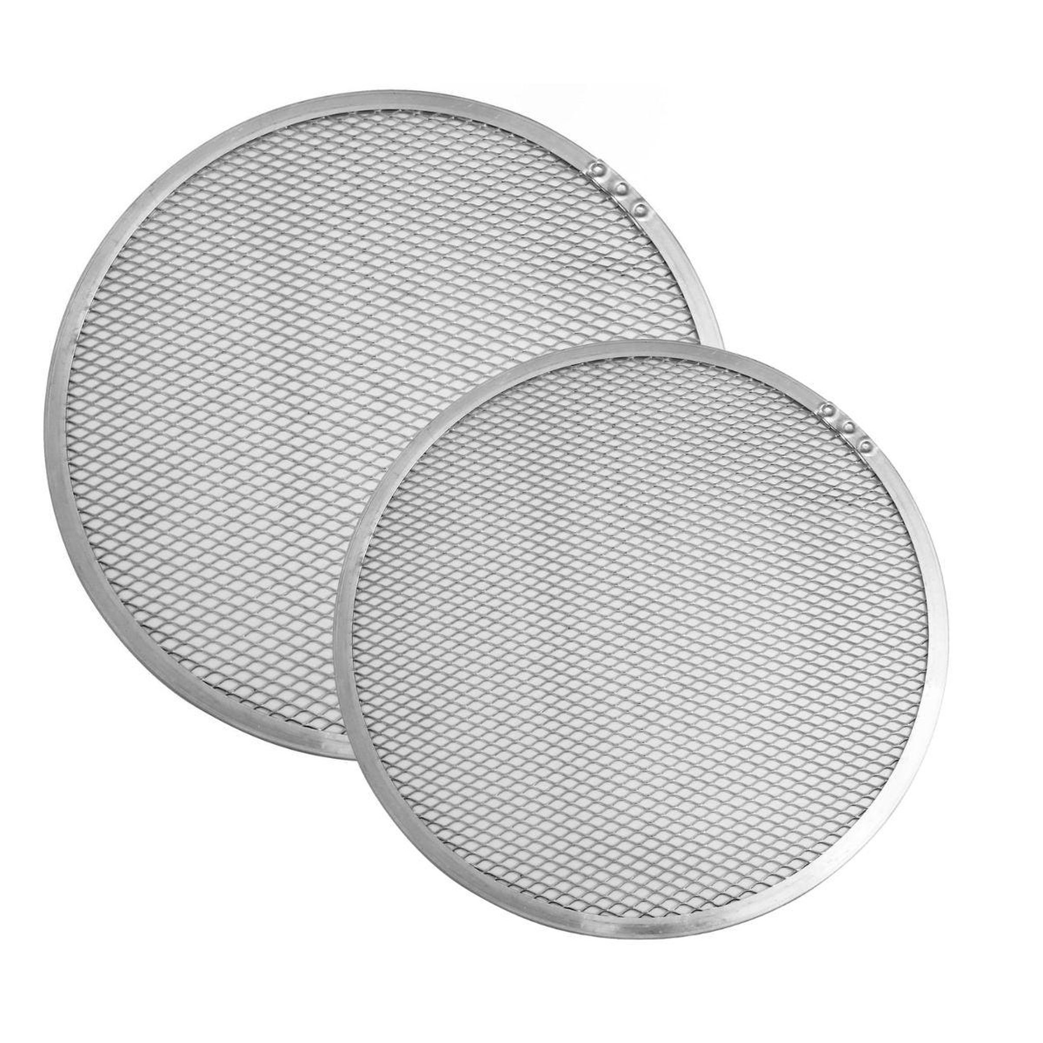 FM PROFESSIONAL 2 plaques à pizza perforées en alu pour cuisson au four 30 et 33 cm fm professional