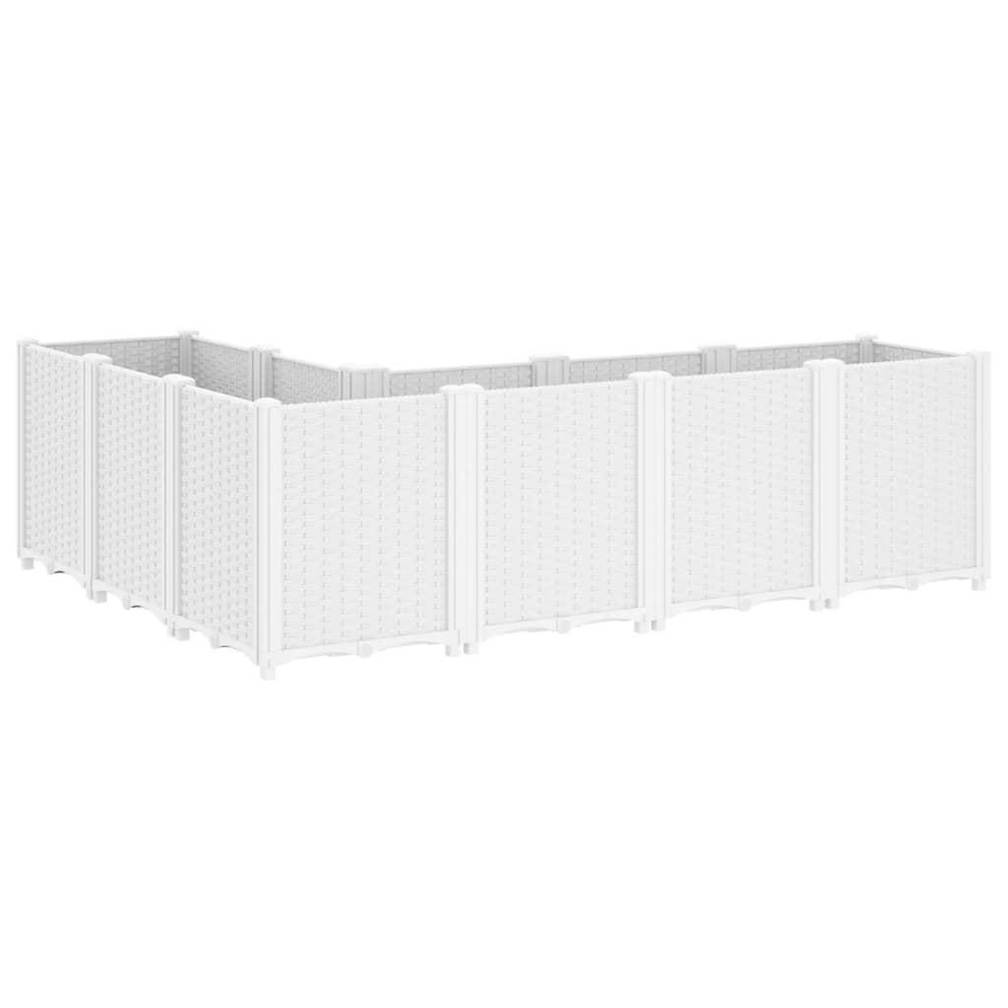 Voir la diapositive 5 : VIDAXL Jardiniere blanc 160x120x53 cm polypropylene