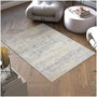 Voir la diapositive 1 : tectake Tapis design vintage à poils courts en laine synthétique et feutre beige 120 x 170 cm
