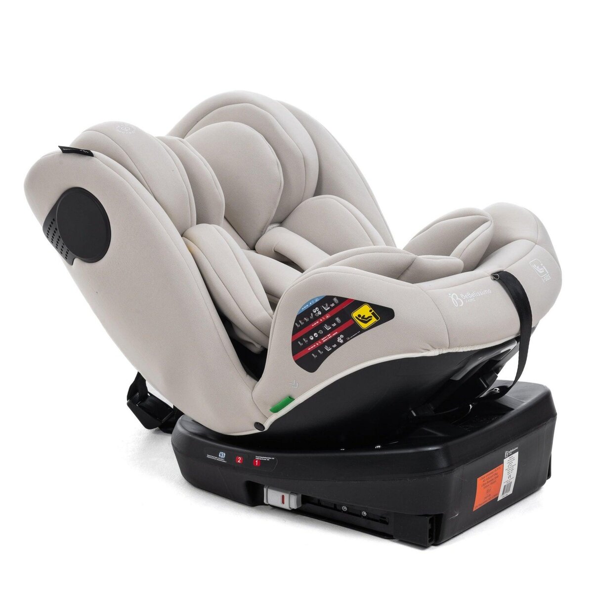 BEBELISSIMO Bebelissimo - Siège auto Isofix - pivontant 360 ° - 40-150 cm -  0-36kg- i- Evol - beige