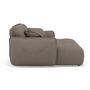 Voir la diapositive 3 : LISA DESIGN Thais - canapé droit 4 places avec double méridienne assise profonde en tissu texturé