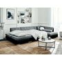 Voir la diapositive 4 : LISA DESIGN Vermont - canapé panoramique d'angle droit - 7 places - convertible - en simili et tissu