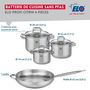 Voir la diapositive 2 : ELO Set de 1 Poêle de cuisson 32 cm et 3 faitouts 14, 16 et 20 cm Elo Profi Citrin