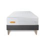 Voir la diapositive 2 : SEPTNUITS Matelas + sommier kit gris Memo Bio Mousse à mémoire de forme Maxi épaisseur Déhoussable