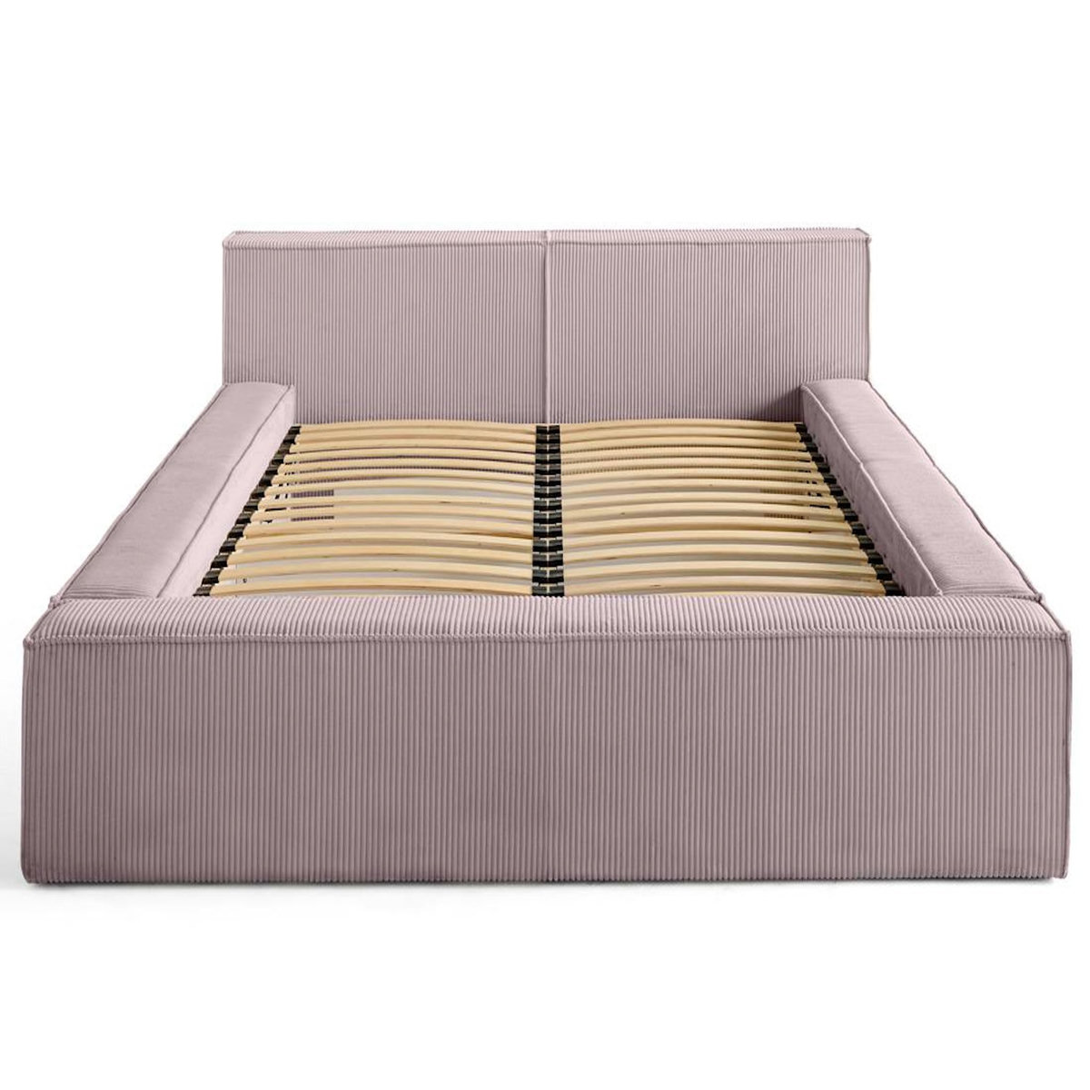 LISA DESIGN Stella - lit coffre - 140x190 cm - sommier inclus - en velours côtelé