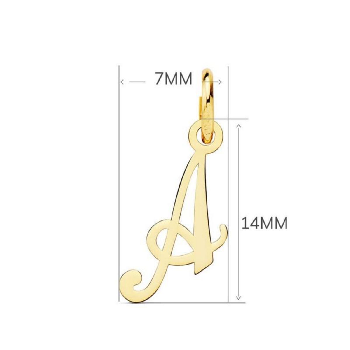 L'ATELIER D'AZUR Collier - Pendentif Lettre  A  Or 750/1000 - Chaine Dorée