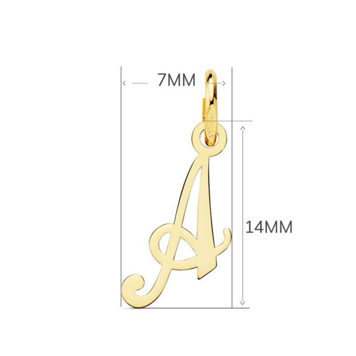 L'ATELIER D'AZUR Collier - Pendentif Lettre  A  Or 750/1000 - Chaine Dorée