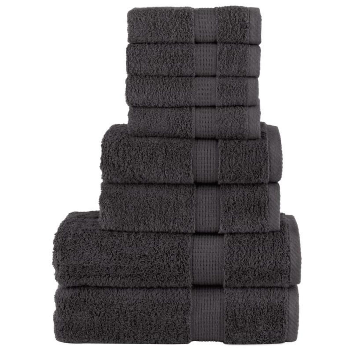 VIDAXL Ensemble de serviettes de qualité supérieure SOLUND 8 pcs