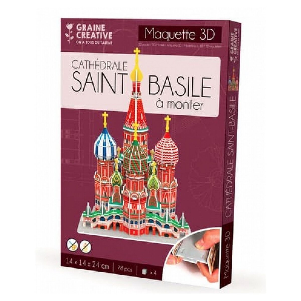 Graine créative puzzle maquette cathedrale saint basile