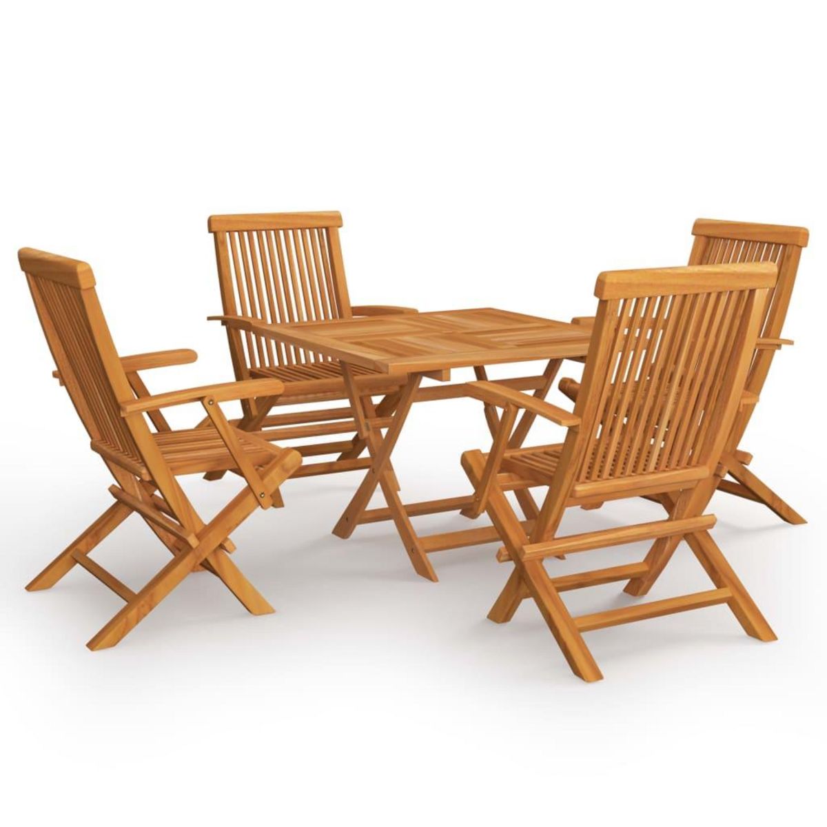 VIDAXL Salon de jardin 5 pcs Bois de teck massif