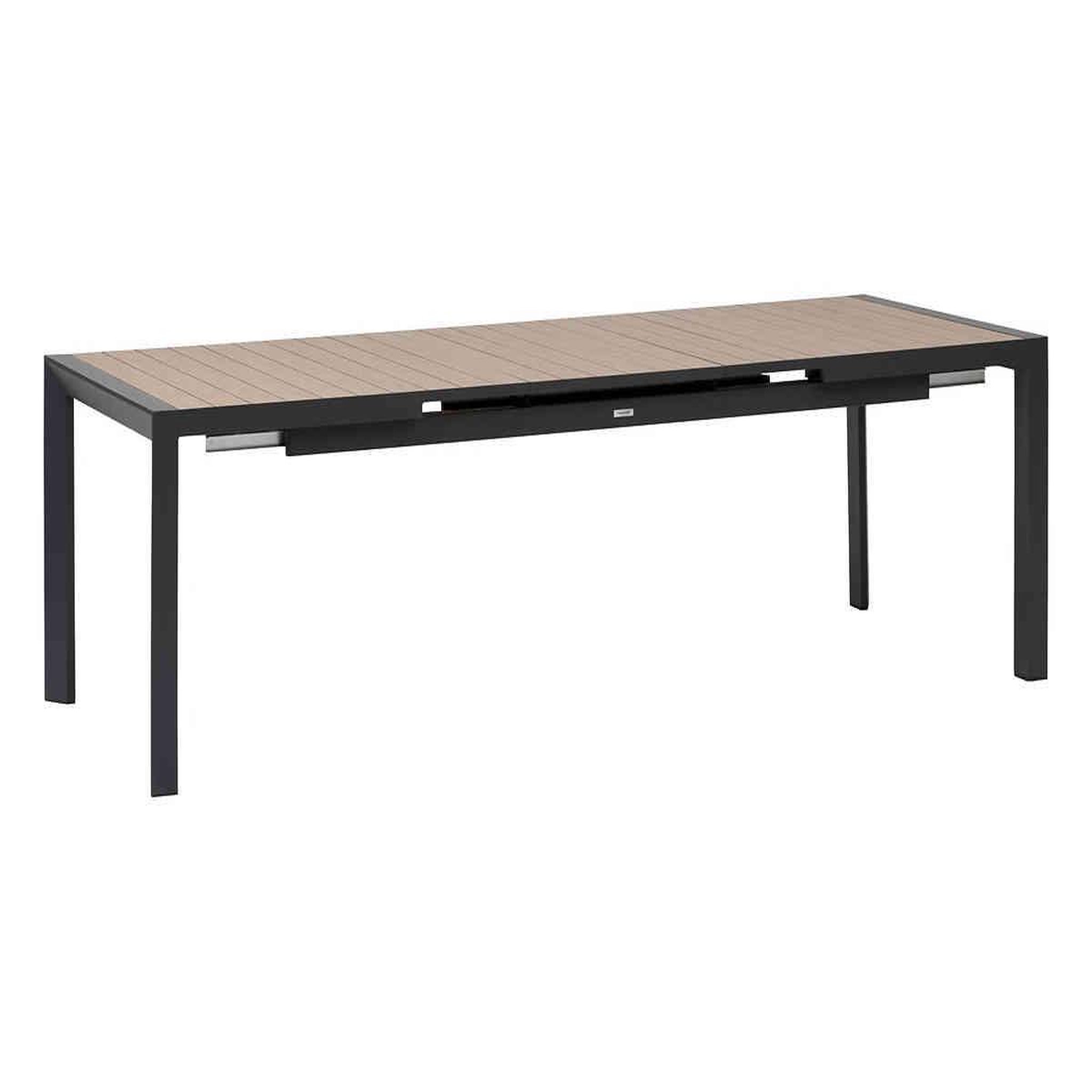 Voir la diapositive 4 : HESPERIDE Table de jardin rectangulaire extensible en aluminium evasion honey/graphite 8/10 places - hespéride