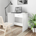 VIDAXL Bureau Blanc 100 x 50 x 76 cm Bois d'ingenierie