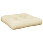 Voir la diapositive 2 : VIDAXL Coussin de palette creme 58x58x10 cm tissu