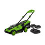 Voir la diapositive 1 : VITO Tondeuse à gazon 40V -2 Batteries lithium 2.0Ah Chargeur Double Moteur Brushless Gazon 500m2 VITO