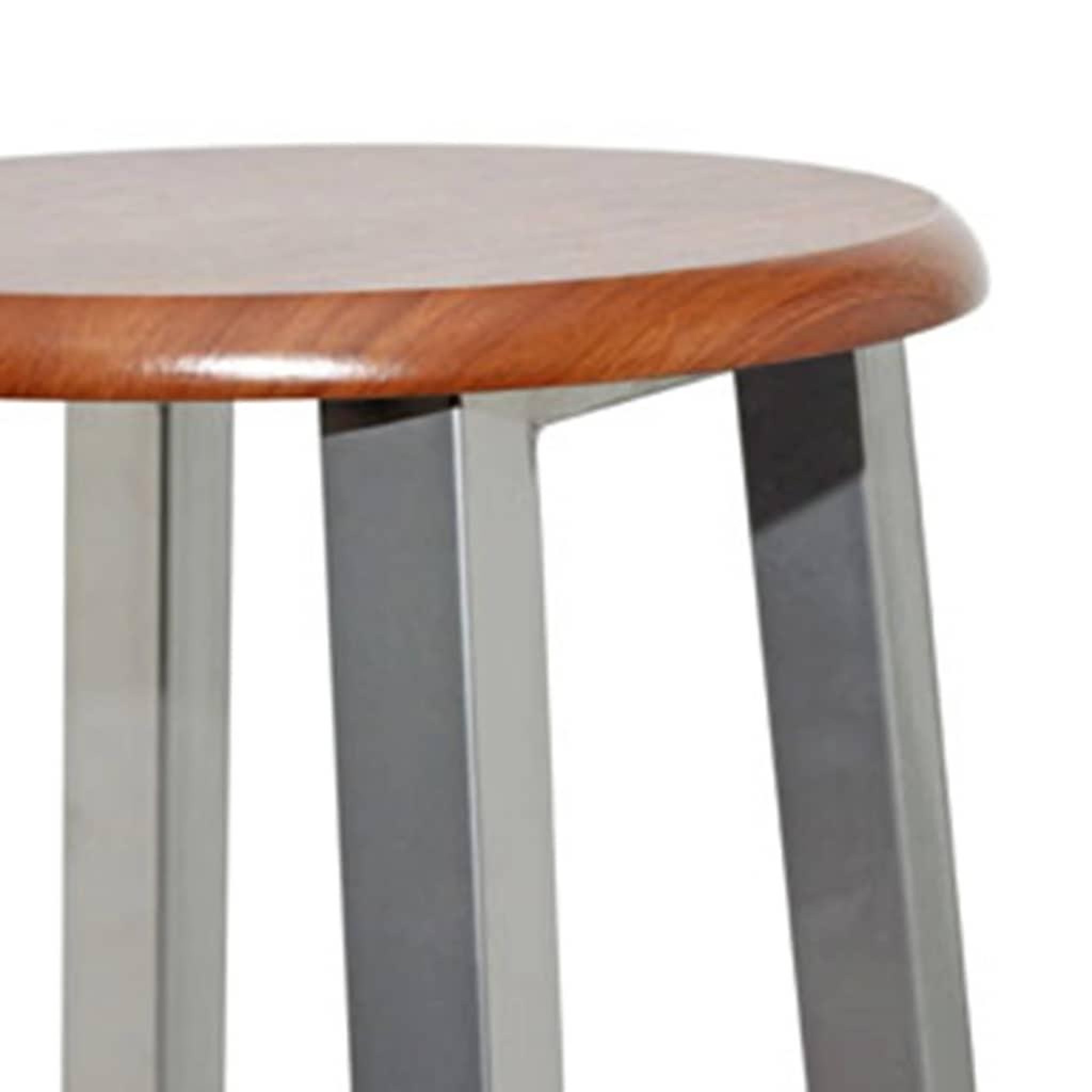 Voir la diapositive 3 : VIDAXL Tabourets de bar lot de 4 argente et marron mdf