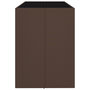 Voir la diapositive 4 : VIDAXL Table de bar et dessus en verre marron 185x80x110 cm poly rotin