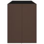 Voir la diapositive 4 : VIDAXL Table de bar et dessus en verre marron 185x80x110 cm poly rotin