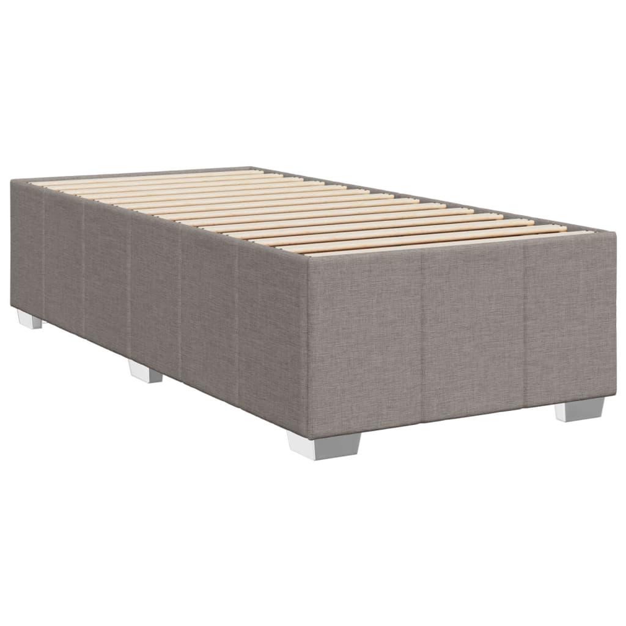 Voir la diapositive 3 : VIDAXL Cadre de lit sans matelas taupe 90x200 cm tissu