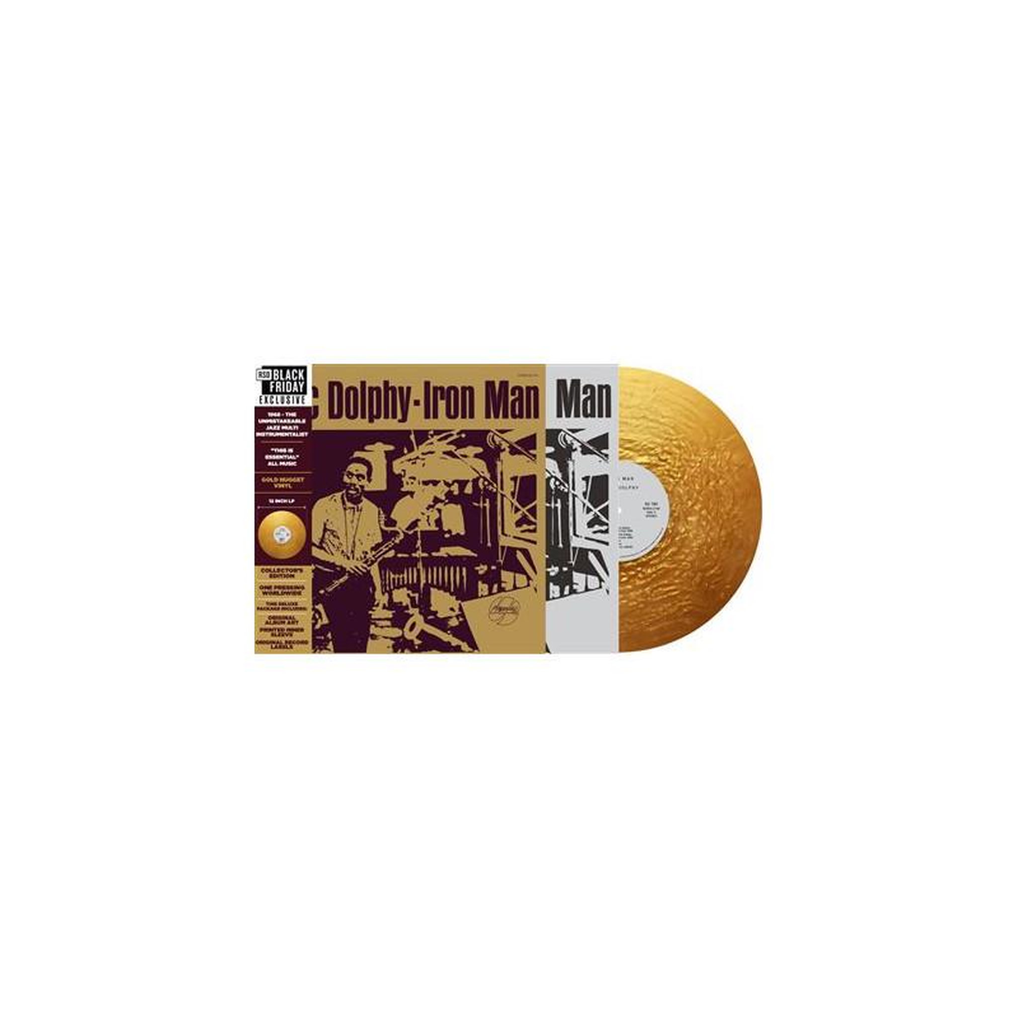 Vinyle lp 12  doré eric dolphy – iron man, culture factory, 1 disque