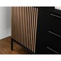 Voir la diapositive 3 : BEST MOBILIER Savanna - buffet bas - effet bois et noir - 3 tiroirs et 2 portes - 150 cm