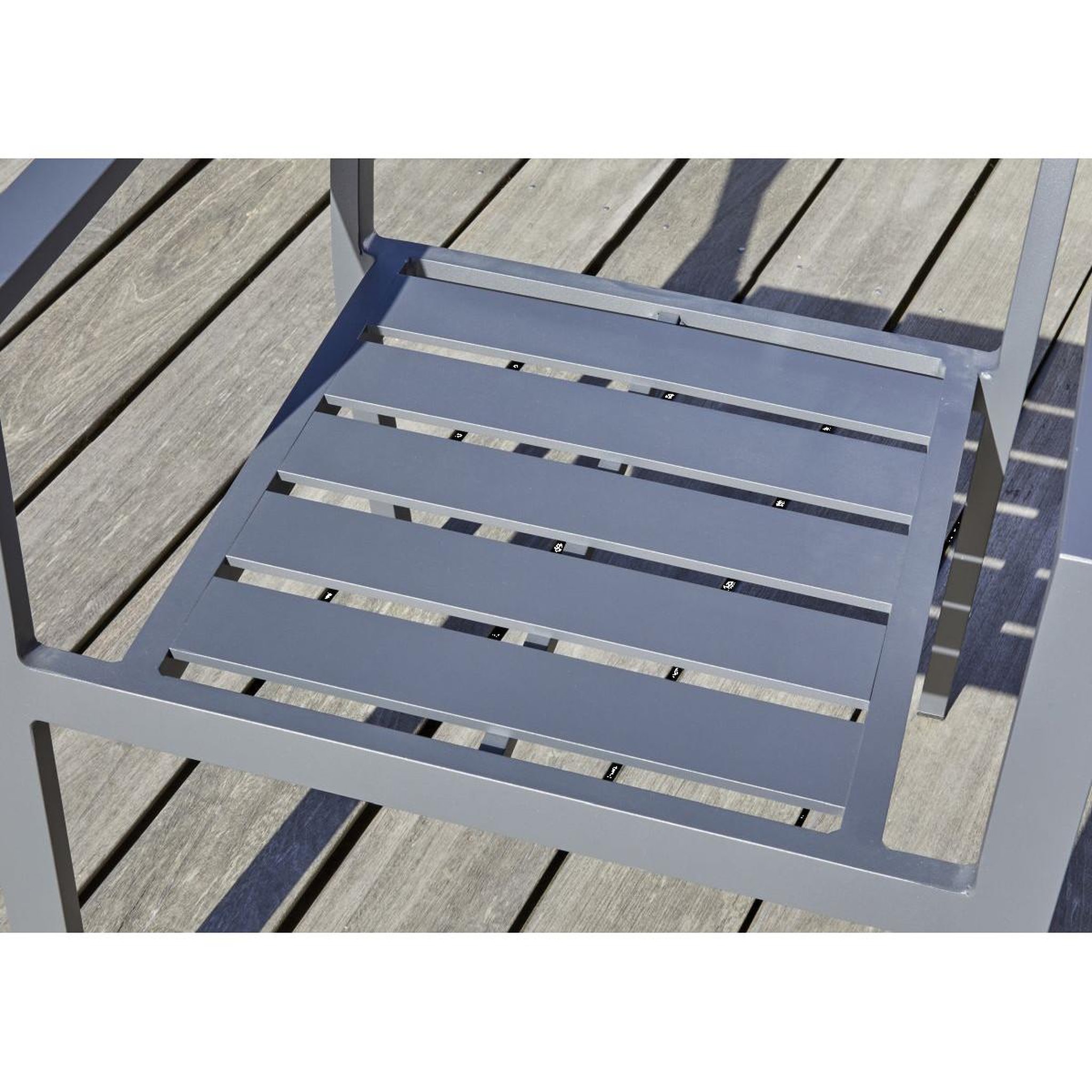 Voir la diapositive 4 : DCB GARDEN Fauteuil de Jardin Empilable  Pelosa  85cm Gris Anthracite