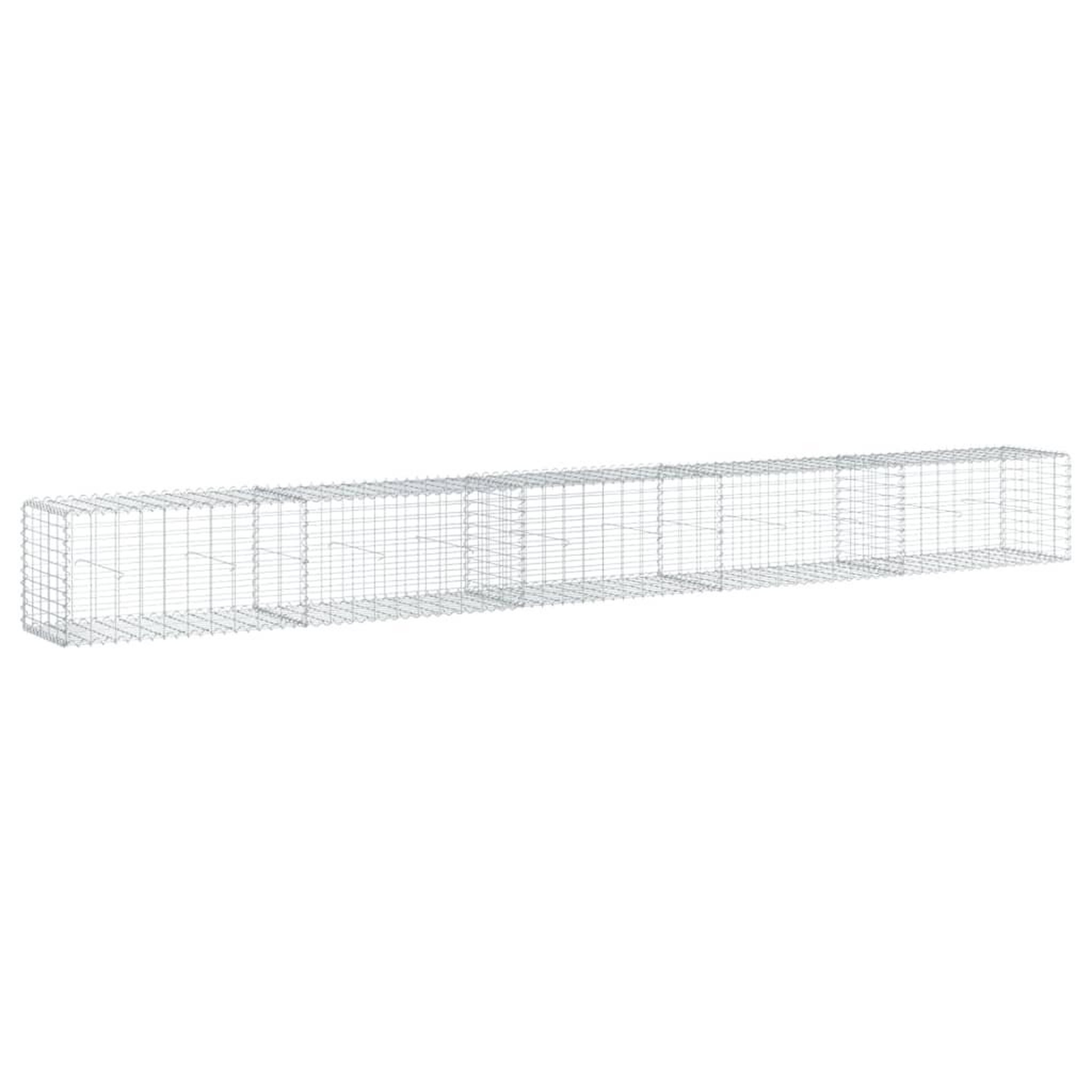 Voir la diapositive 2 : VIDAXL Panier gabion avec couvercle 500x50x50 cm fer galvanise