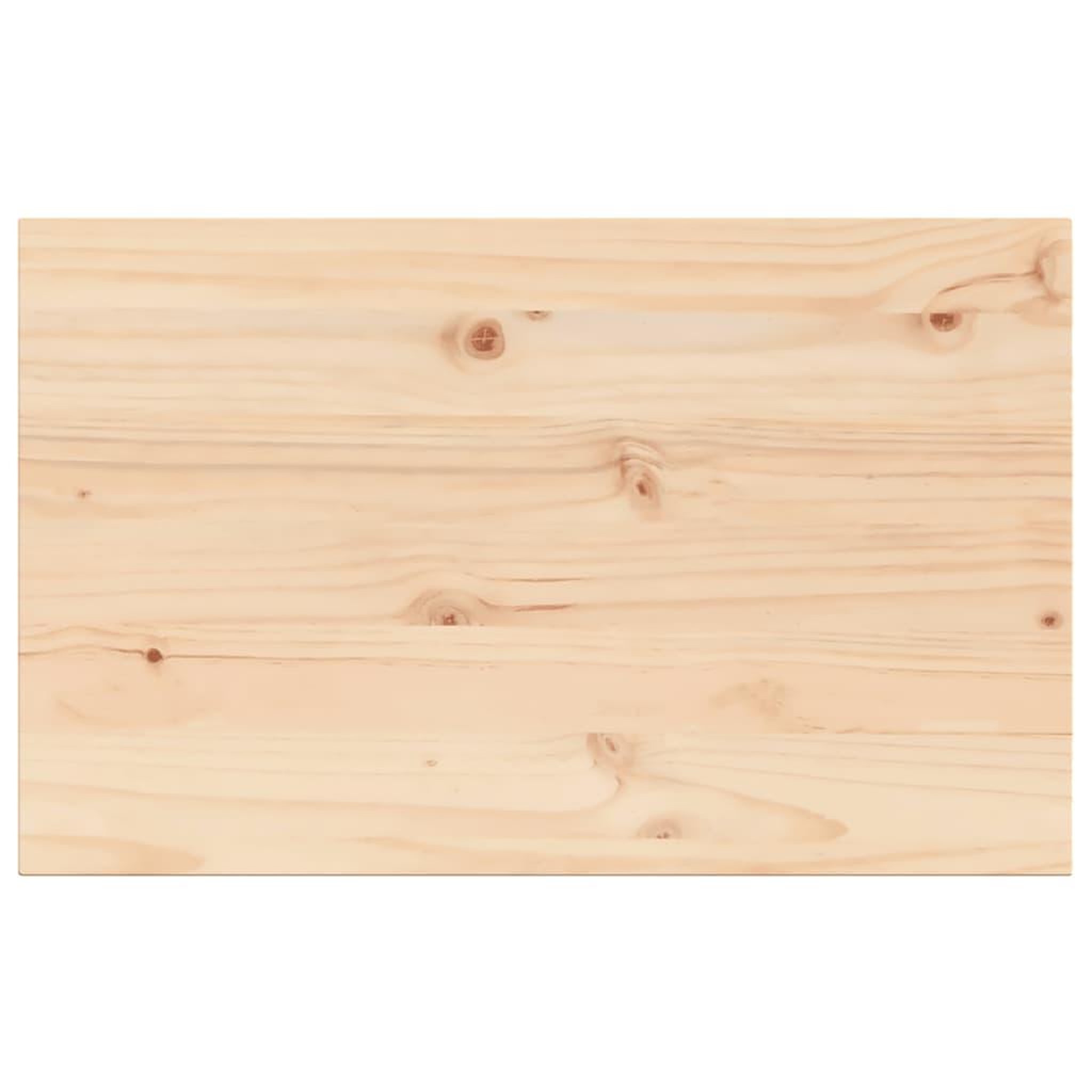 Voir la diapositive 2 : VIDAXL Dessus de table 80x50x1,7 cm rectangulaire bois de pin massif