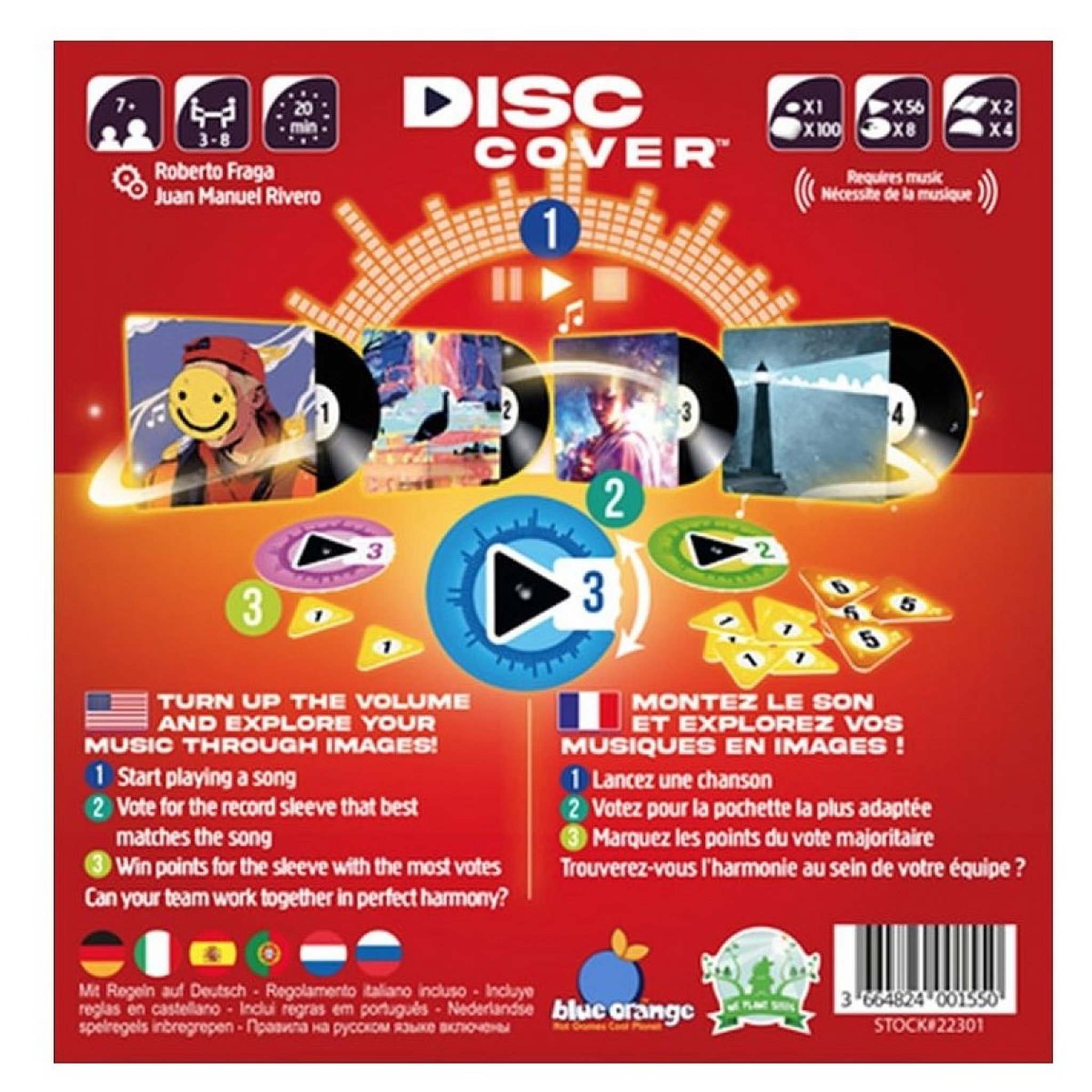 Voir la diapositive 3 : Blue orange Disc Cover jeux de deduction