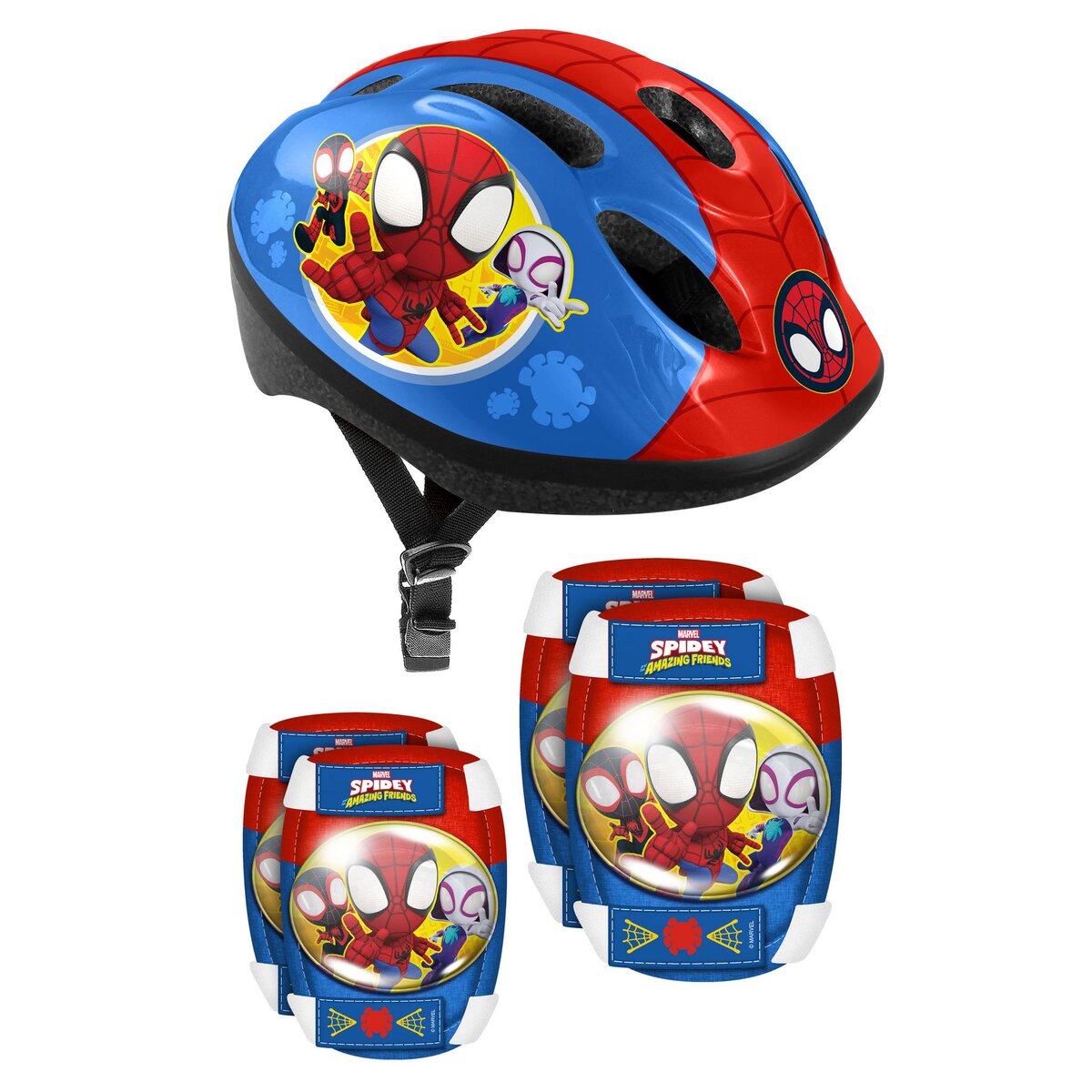Casque + Coudières/Genouillères SPIDEY