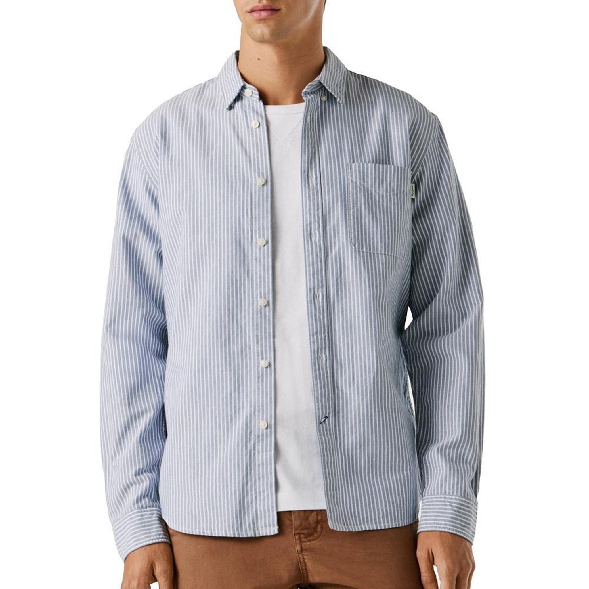 Pepe Jeans Chemise Bleu/Blanche Homme Pepe Jeans PM3091209. Coloris disponibles : Bleu