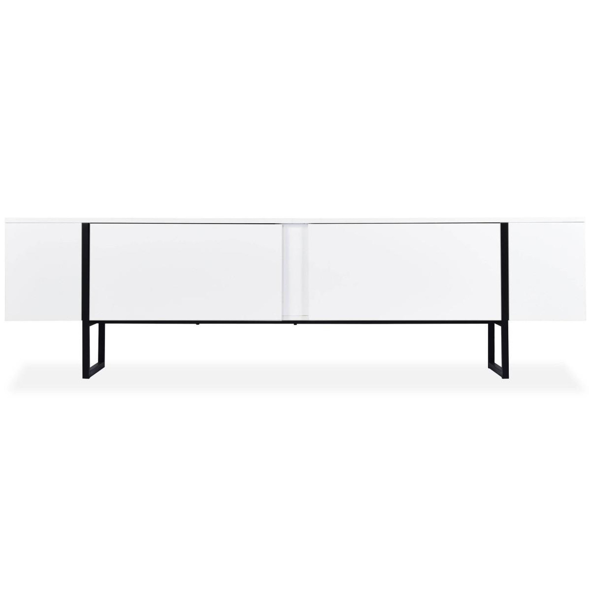 Voir la diapositive 2 : Paris Prix Meuble tv 2 portes  valentin  180cm blanc & noir