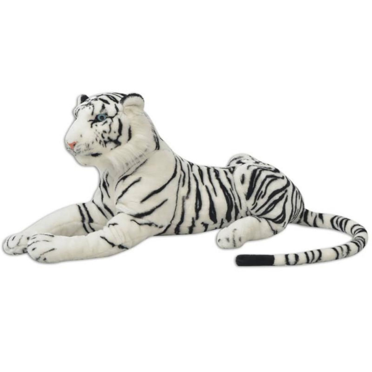 VIDAXL Tigre en peluche Blanc XXL
