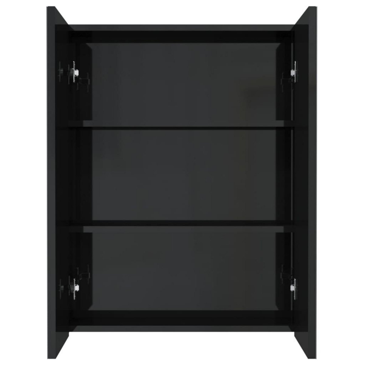 VIDAXL Armoire a miroir de salle de bain 60x15x75 cm MDF Noir brillant