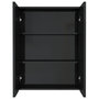 Voir la diapositive 3 : VIDAXL Armoire a miroir de salle de bain 60x15x75 cm MDF Noir brillant