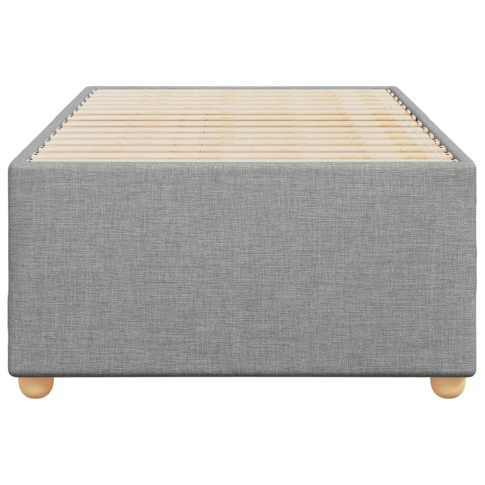 Voir la diapositive 4 : VIDAXL Cadre de lit sans matelas gris clair 100x200 cm tissu