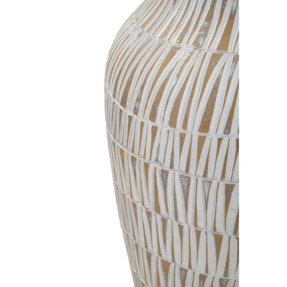 Paris Prix Vase Déco en Résine  Stiky  44cm Or & Blanc
