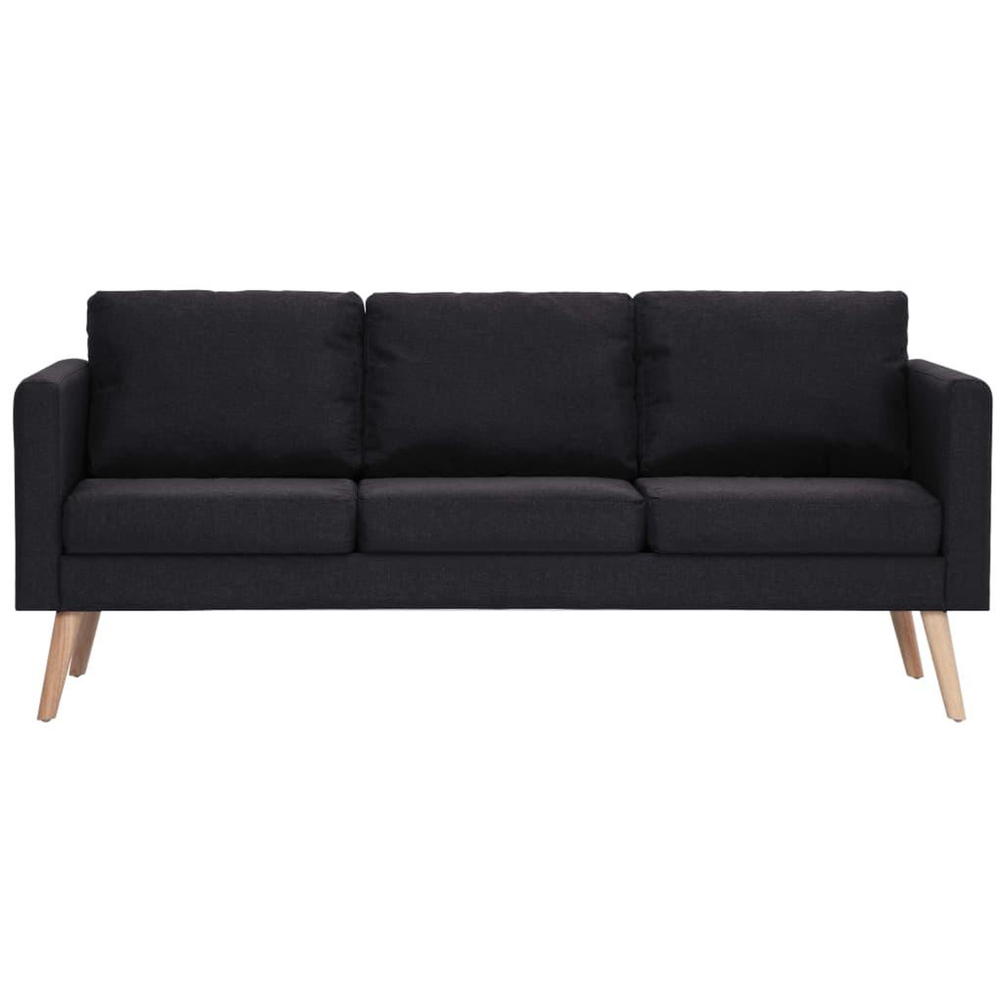 Voir la diapositive 3 : VIDAXL Canape a 3 places Tissu Noir