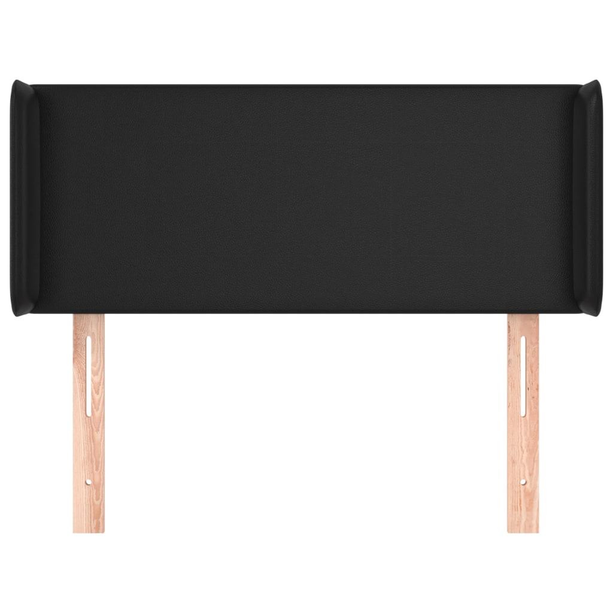 Voir la diapositive 3 : VIDAXL Tete de lit avec oreilles Noir 93x16x78/88 cm Similicuir