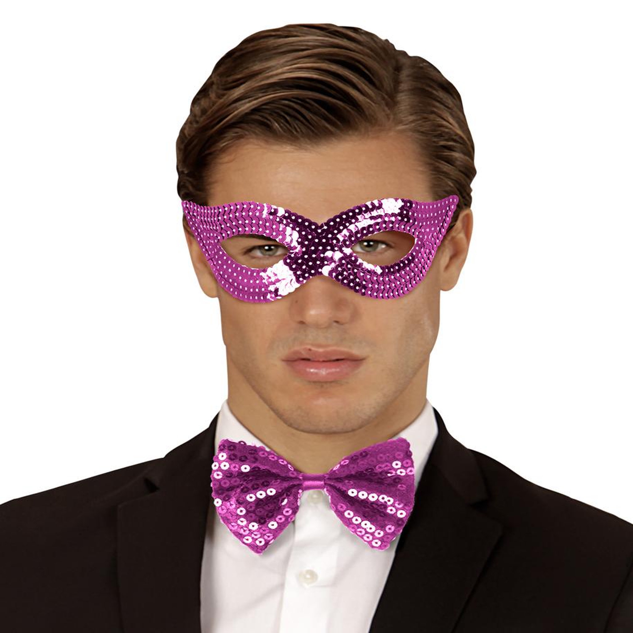 WIDMANN Masque Loup Sequin Rose