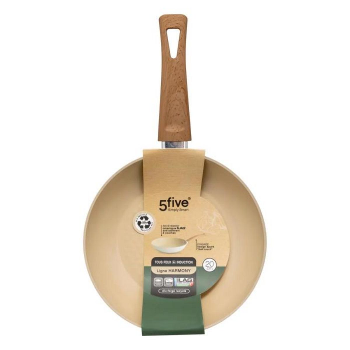 FIVE Poêle en Aluminium Forgé  Harmony  20cm Beige