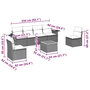 Voir la diapositive 3 : VIDAXL Salon de jardin 7 pcs avec coussins noir resine tressee
