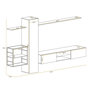 Voir la diapositive 3 : Paris Prix Ensemble Meuble TV  Switch V  270cm Blanc & Noir